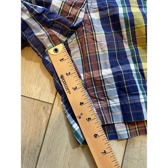 Vintage 90s Polo Sport Ralph Lauren Plaid Lined Swim Trunks Shorts Mens Large - Picture 4 of 10